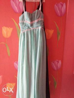 Teal Spaghetti Strap Dress Evening Gown for Sale used only