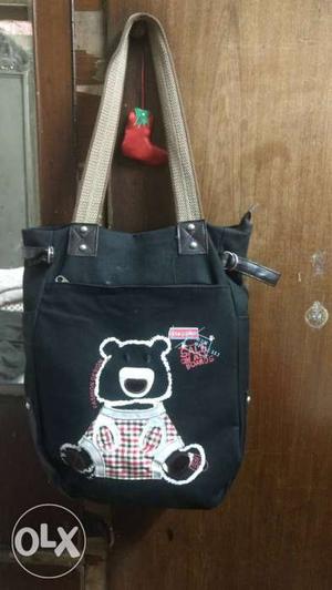 Teddy bear tote bag. brand new not used. has two