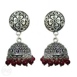 Trendy antique German Silver earrings