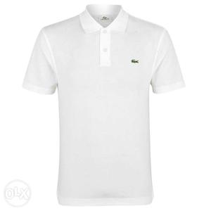 White Lacoste Polo T-Shirt, Price per Unit Rs.699/-