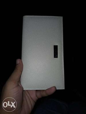 White Leather Long Wallet