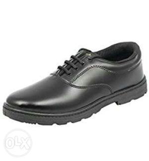 paired Of Black Leather Dress Shoes
