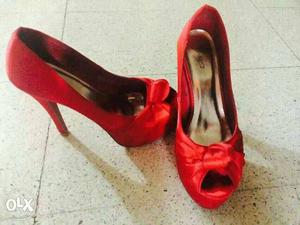 A red hot heels for sale. size 38. heel 5inches.