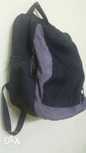American Tourister Black Grey Casual Backpack