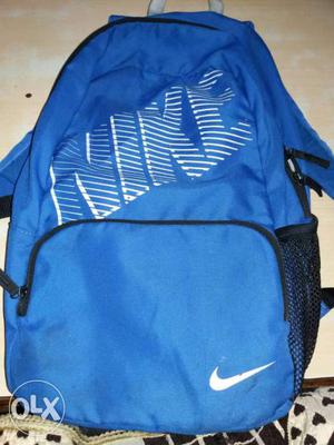 Black And Blue Nike Suede Backpack