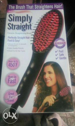 Black And Red Simply Straight Hair Straightener Box