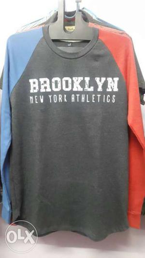 Black, Red And Blue Brooklyn Crew-neck Sweater