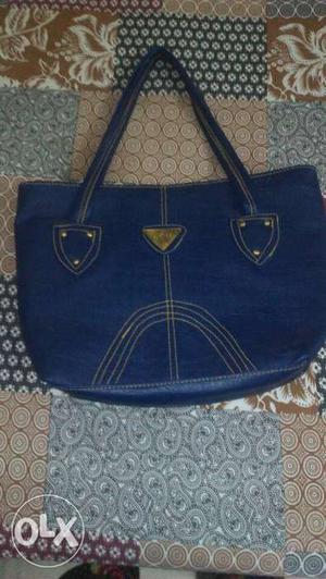 Blue Leather Guess Hobo Bag