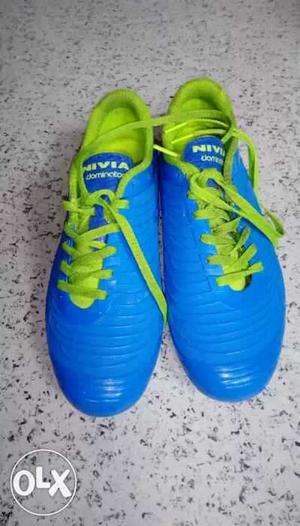 Blue and green brand new nivia dominator boot
