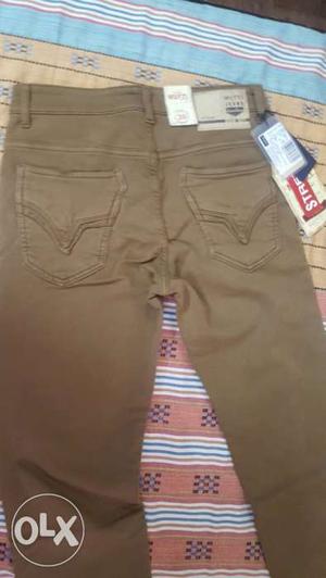 Brown Denim Pants