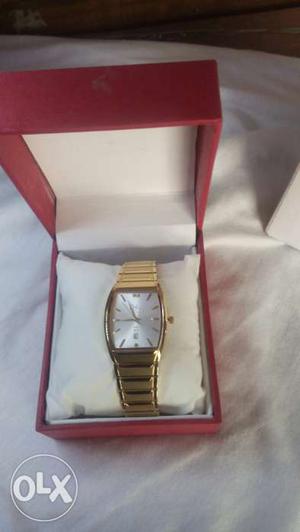 D4DUET 18k gold plated date brand new mens watch