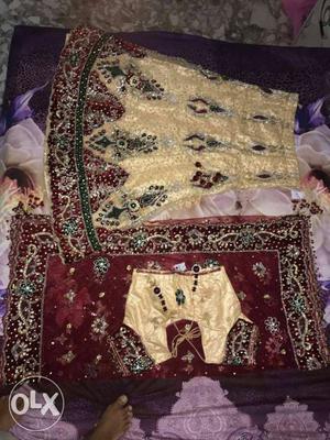 Designer Bridal Lehnga only 1time use vry gud condition