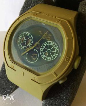 Fastrack Military Green Chronographic Watch