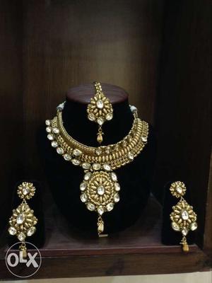 Gold look Necklace set for women/ Girls.