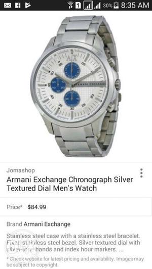Its a new Armani exchange watch not used fully