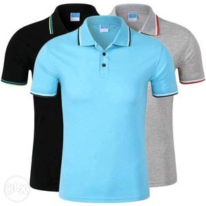 Men's Blue, Black, And Gray Polo Shirts