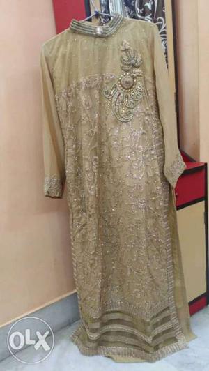New Golden Pakistani dress