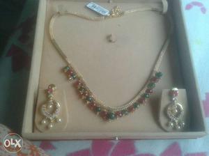 New ruby emrall gold plated set...