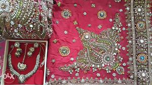 Only bridal Lehnga nd duppta in rich red color