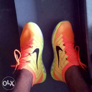 Orange Nike Athletic Shoes
