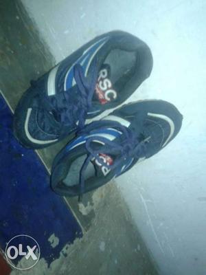 Pair Of Blue Athletic Shoes