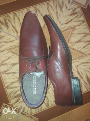Pair Of Brown Leather Formal Shoes