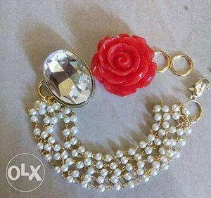 Pear & Flower Bracelet