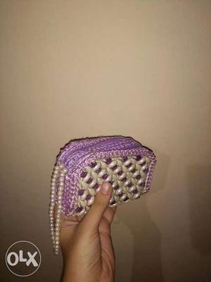 Pearls and daimond purse