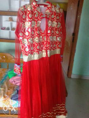 Red bridal top twice only used