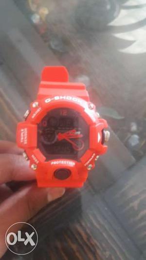 Round Red Casio G-shock Sports Watch. contact .591