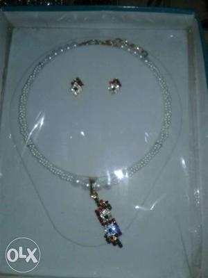Silver With Gemstone Jewelry Set