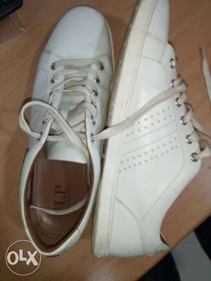White Leather Low-top Sneakers
