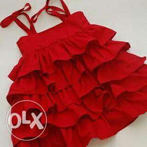 Women's Red Spaghetti Strap Dress