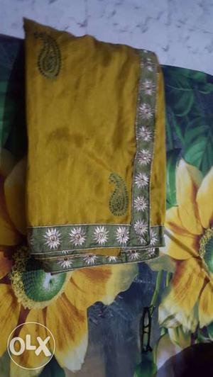 Yellow And Green Floral Paisley Textile