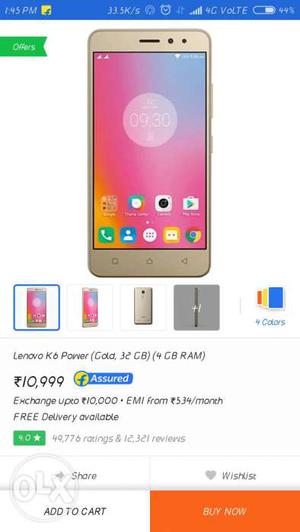 Lenovo K6 Power..With 4 GB ram And 32 GB