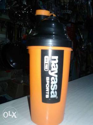 Orange And Black Nayasa Sports Plastic Bottle