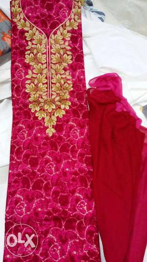Pure cotton suit with half pure Dupatta available