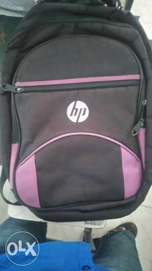 Purple And Black HP Backpack