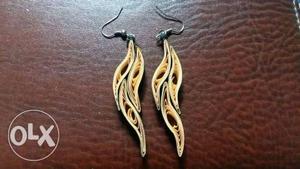 Quilling earrings Yellow & black Handmade