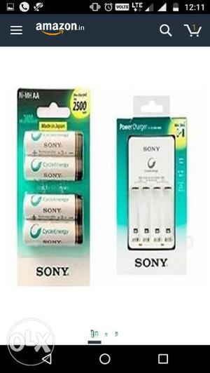 Sony battery and charger