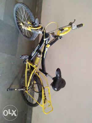 Toddler's Black And Yellow Bicycle