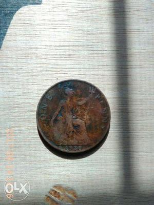 1 Penny bras coin  (England)
