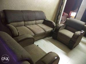 2 Years Old Wooden Sofa Available in Good