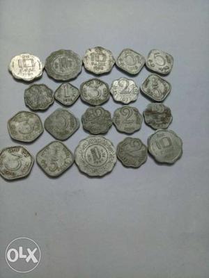 20 old coins in the year of  upto . If