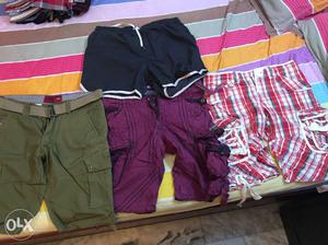 3 Bermudas & 1 shorts absolutely New Branded..