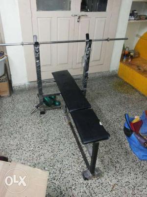 Bench for weight lifting & 6feet rod