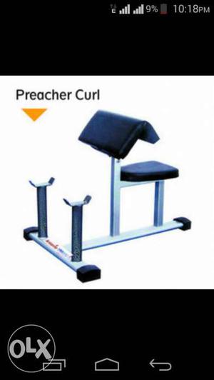 Black And Gray Preacher Curl Exercise Machine Screenshot