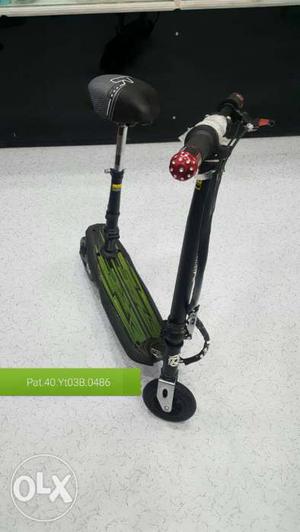 Black And Green Kick Scooter