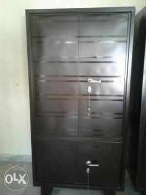 Black Wooden 2-door Wardrobe