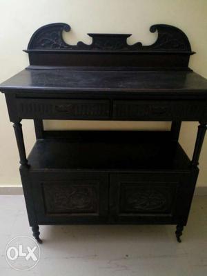 Black Wooden 2-tiered Table